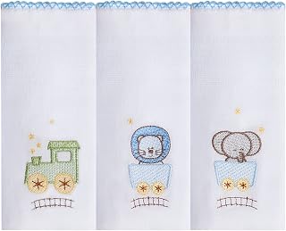Fralda Bordados Papi para Bebê 70cm X70cm Contém 03 Un