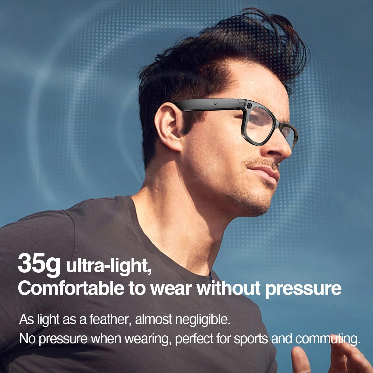 AI Smart Glasses With Camera,HD Photo & Video,Bluetooth Sunglasses Built-in Speakers,Wireless Music & Call
