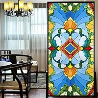 Vista 11 de Lámina decorativa para ventana, privacidad, pintura de bosque, adhesivos estáticos para ventanas, sin pegamento, cubiertas esmeriladas para ventanas