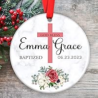 Vista 15 de Adornos de bautismo personalizados, recuerdo de bautizo, regalos de bautismo de padrinos, regalos de ahijado para bautismo, regalos de bautismo