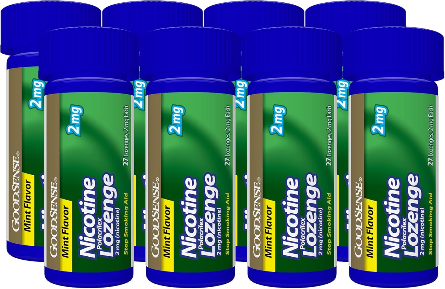 GoodSense Nicotine Polacrilex Lozenge 2 mg (Nicotine), Stop Smoking Aid, Mint Flavor, 216 Count