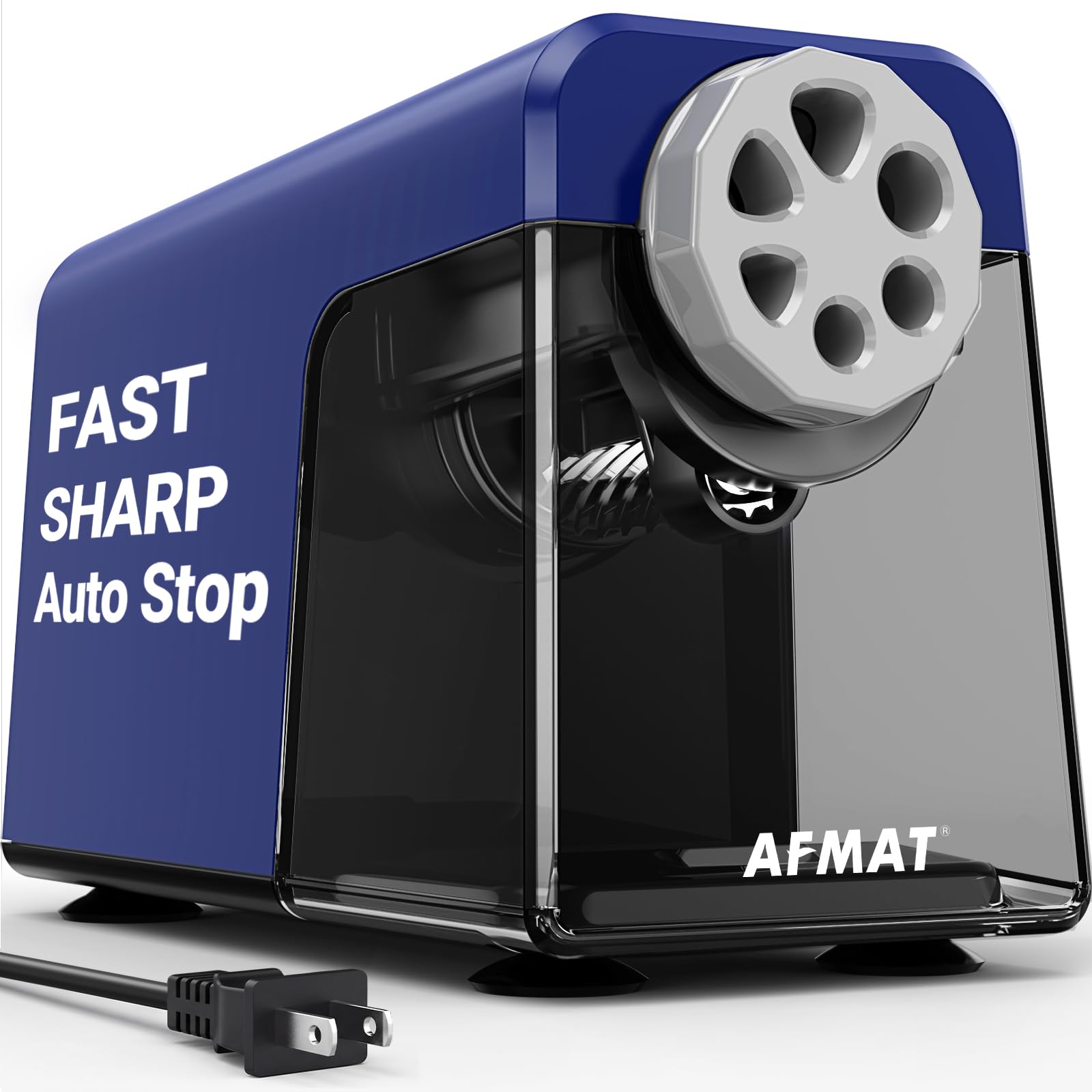 AFMAT PSX1 Electric Pencil Sharpener Heavy Duty, 6 Holes, Auto Stop Pencil Sharpener for…