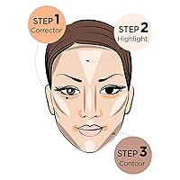 Vista 3 de Ruby Kisses 3D Face Creator Cream Foundation & Concealer, 12 Hours Long Lasting, Medium to Full Coverage, Non-Greasy, Ideal for Makeup & Contour
