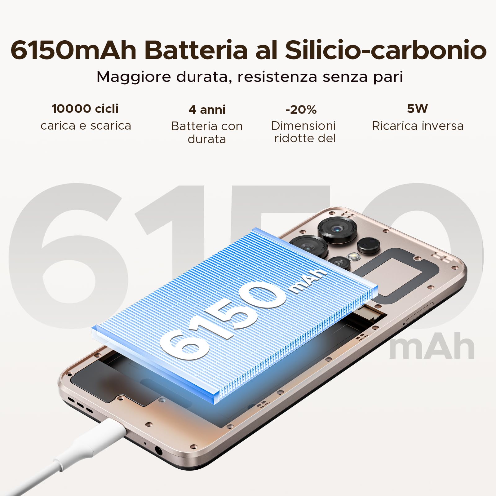 DOOGEE Note 56X Smartphone Android 16, 6150mAh, 6.56" HD+ 90Hz IPS, 24GB + 64GB/2TB TF, 4G Telefono Cellular offerta Smartphone, 8.45 mm Ultrasottile, 8MP+5MP/Dual SIM/Octa Core/Face ID/GPS, Rosa Oro