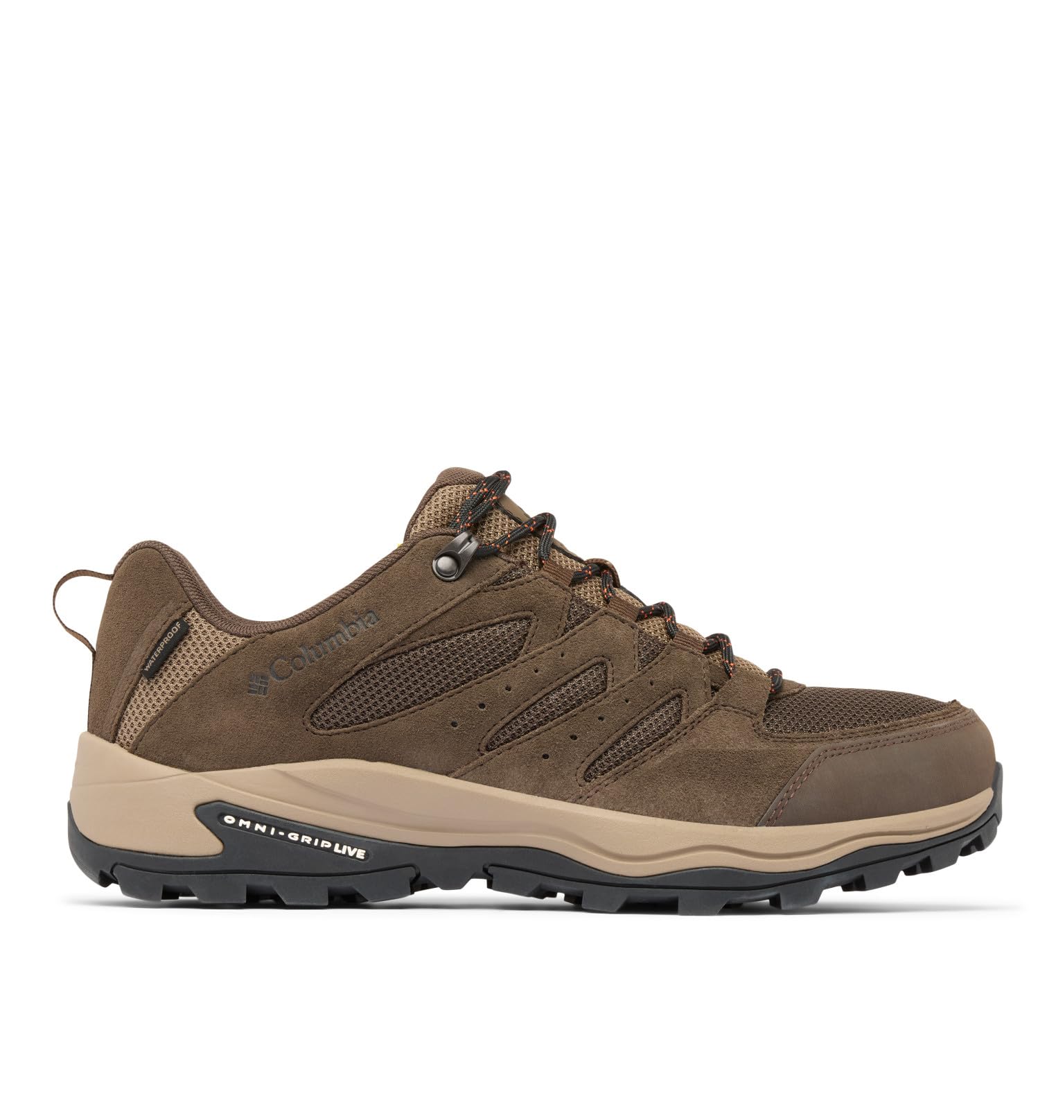 Columbia Men's Redmond 4 Low Waterproof, Mid Rise Trekking and Hiking Boots, Cordovan, Tangy Orange, 9.5