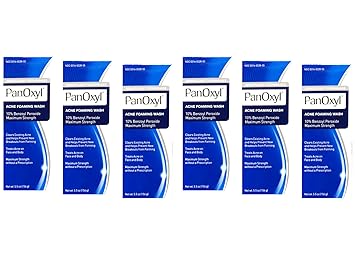 غسول حب الشباب الرغوي PanOxyl أقصى قوة 5.5 أونصة (حزمة 6)