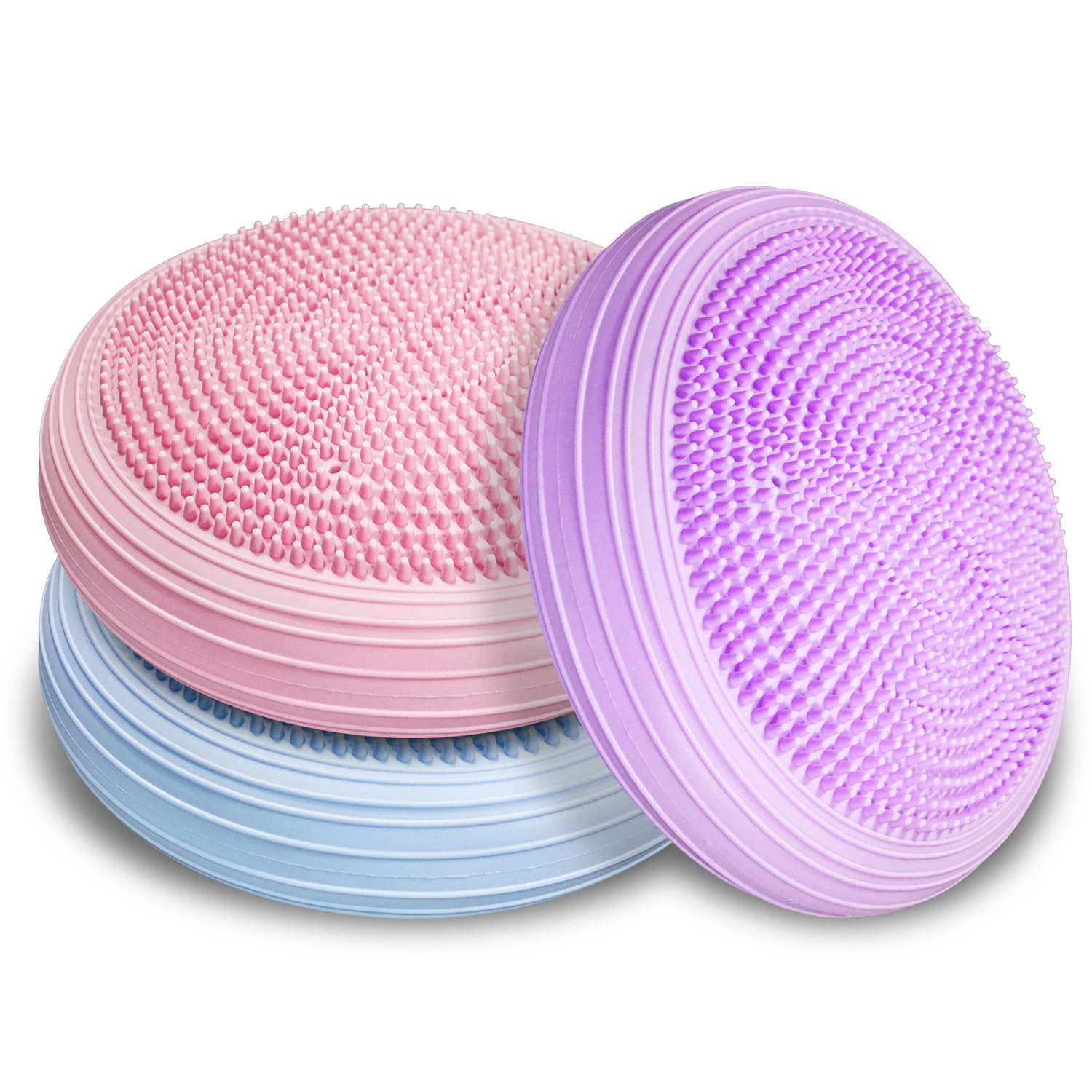 3 cojines hinchados, asiento oscilante y almohadilla de equilibrio para ejercicio, yoga en casa, entrenamiento de estabilidad, fortalece los músculos centrales, mejora la postura, disco de equilibrio