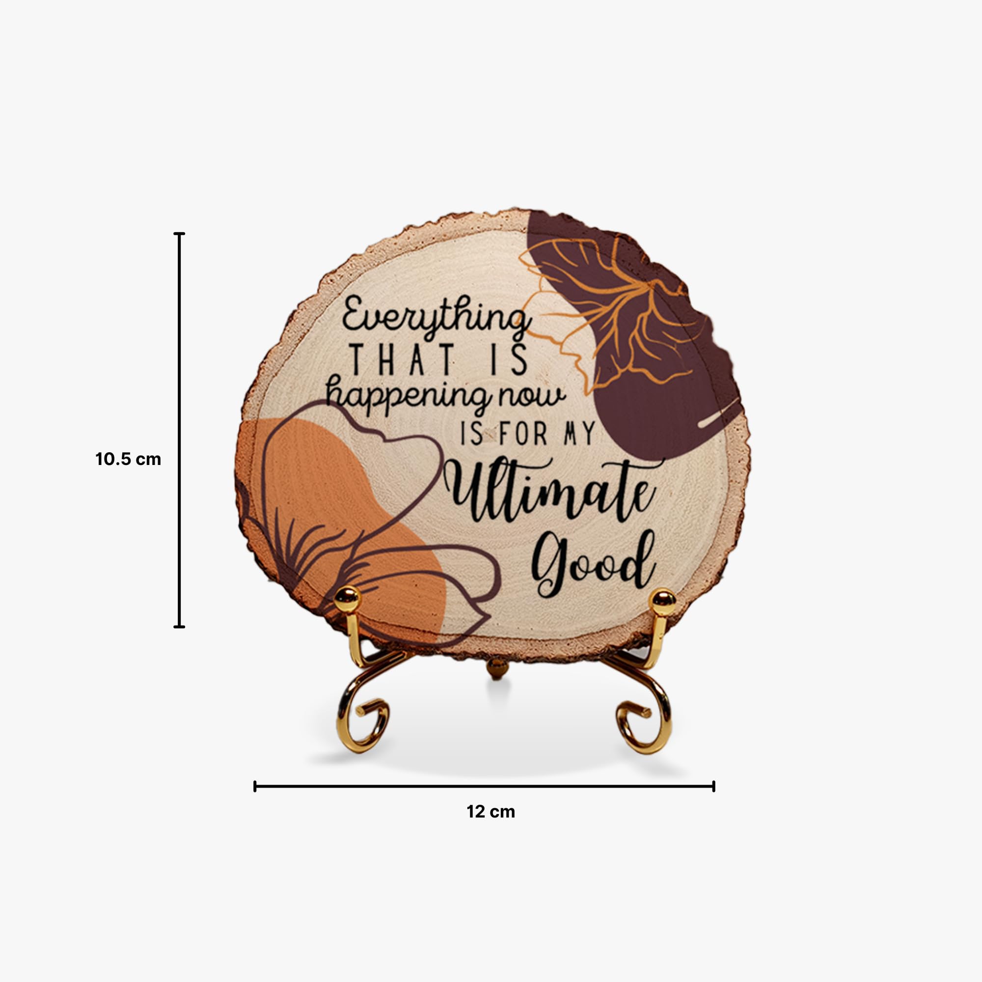 Motivational Wood Slice Plaque - Daily Inspiration -4
