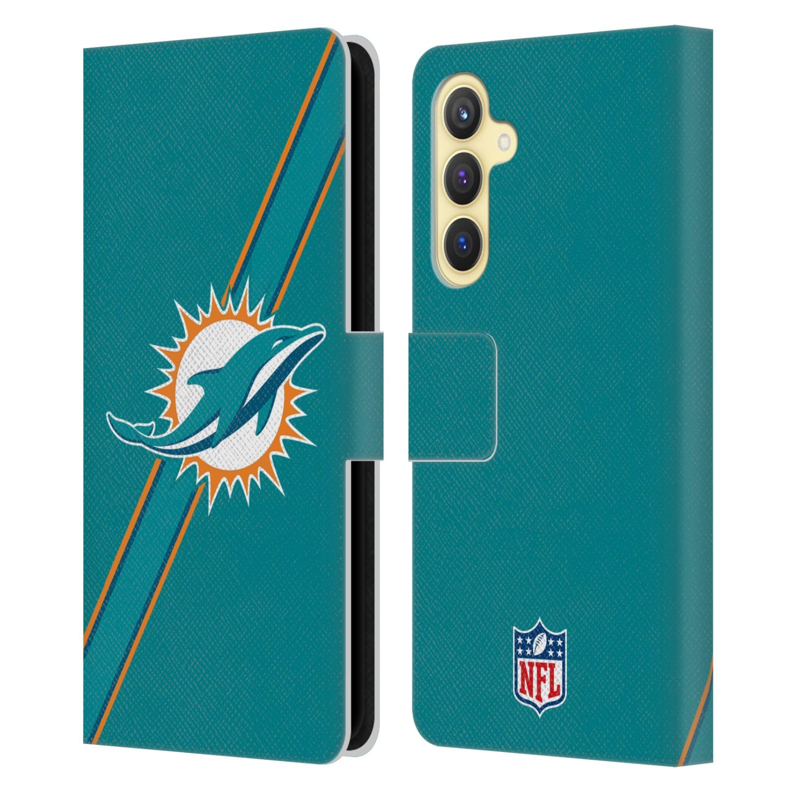 Funda libro Samsung Galaxy S23 FE 5G NFL Miami Dolphins carcasa billetera cuero 7