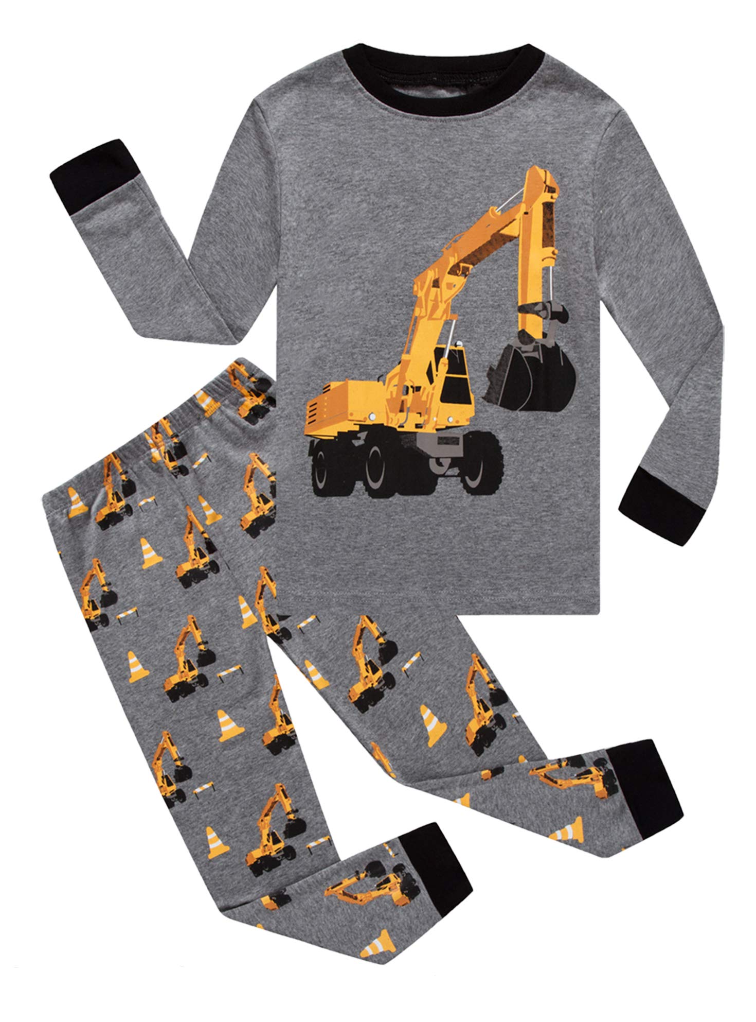 Family Feeling Kids &amp; Toddler Boys Pajamas 2 Piece Pjs Set 100% Cotton Sleepwear