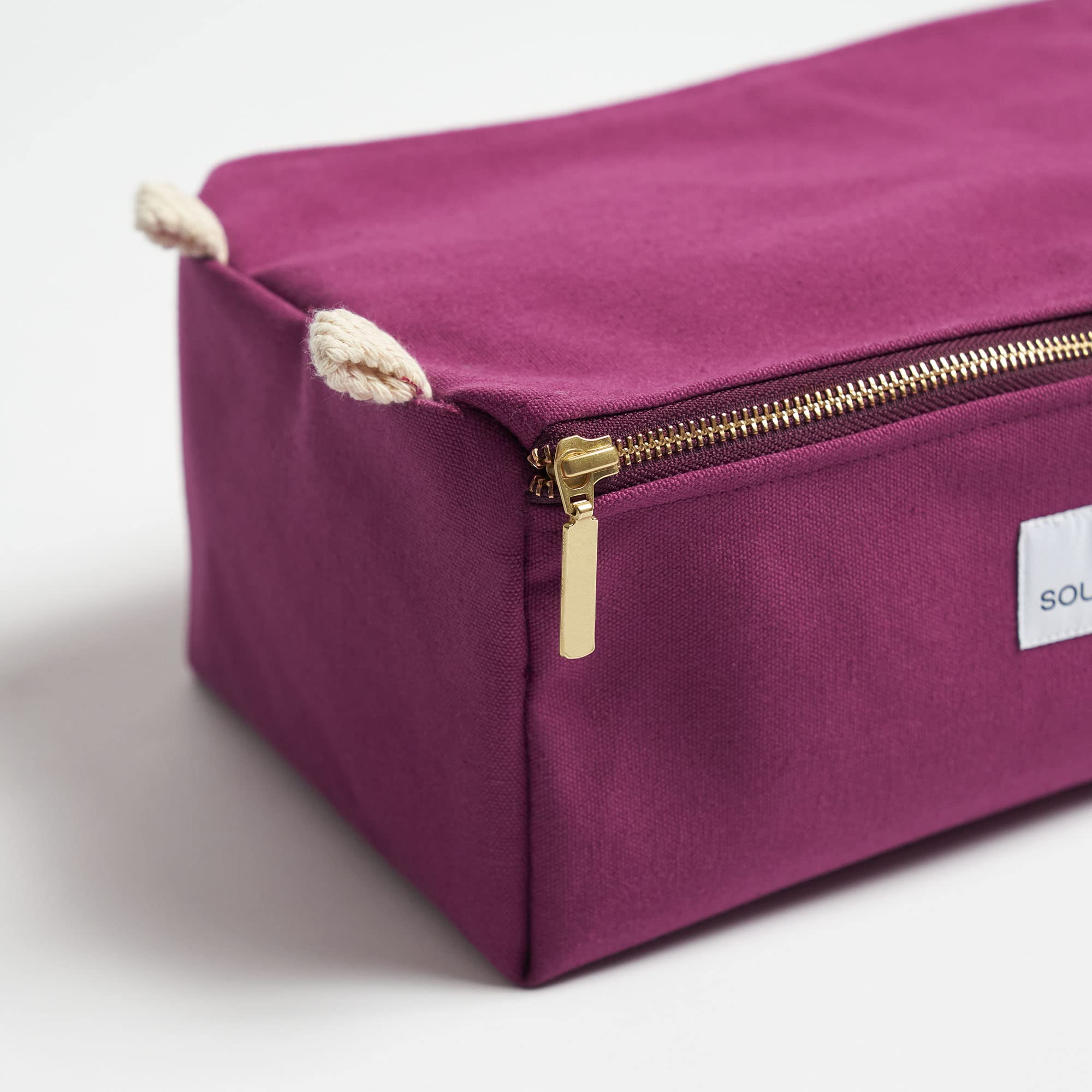 Canvas Kultur-Beutel Large - Kultur-Tasche - Kosmetik-Tasche - Handmade in Germany (Bordeauxrot)