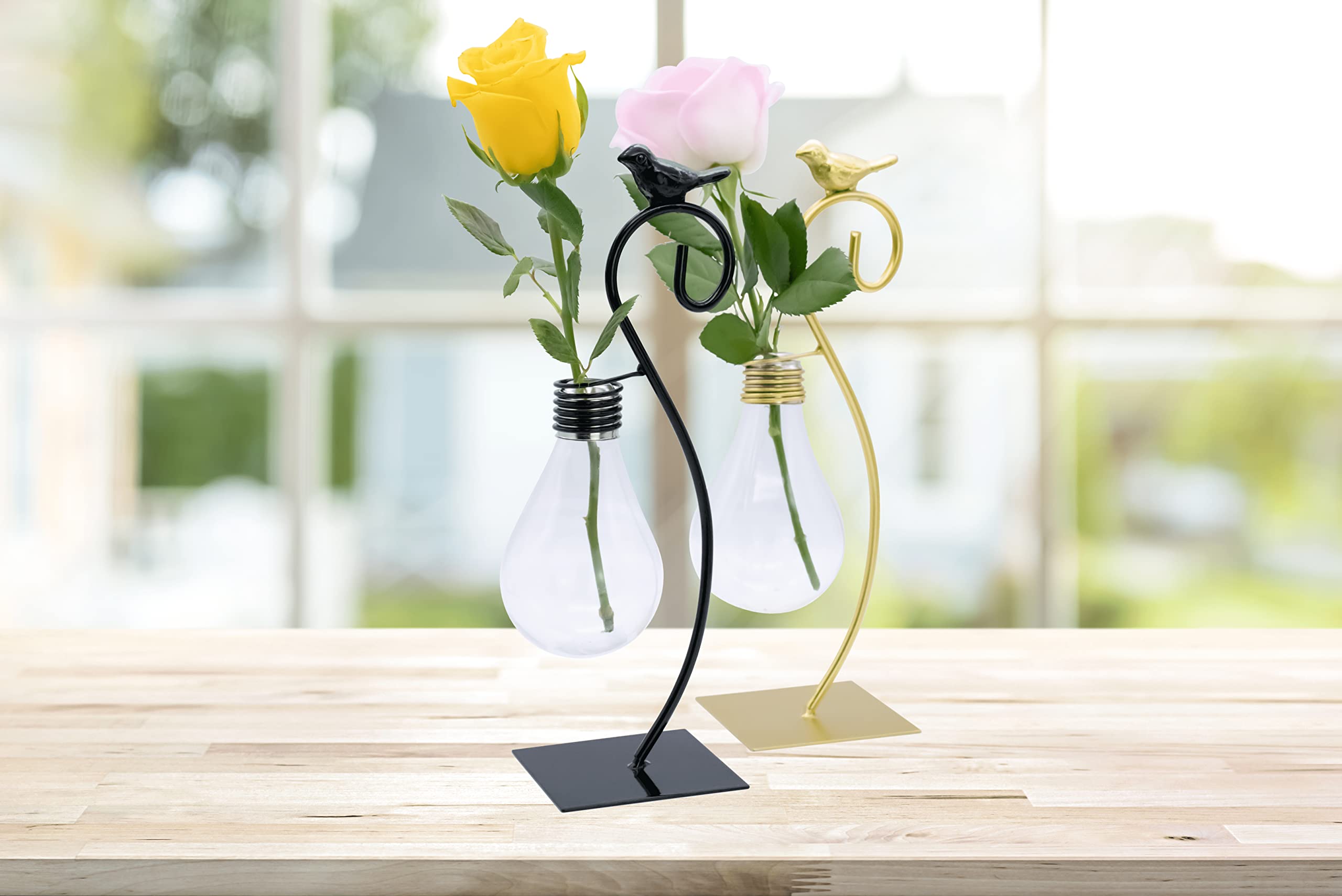 Lot De 2 Vases En Céramique Noir Mat Pour Décoration De Salon Moderne