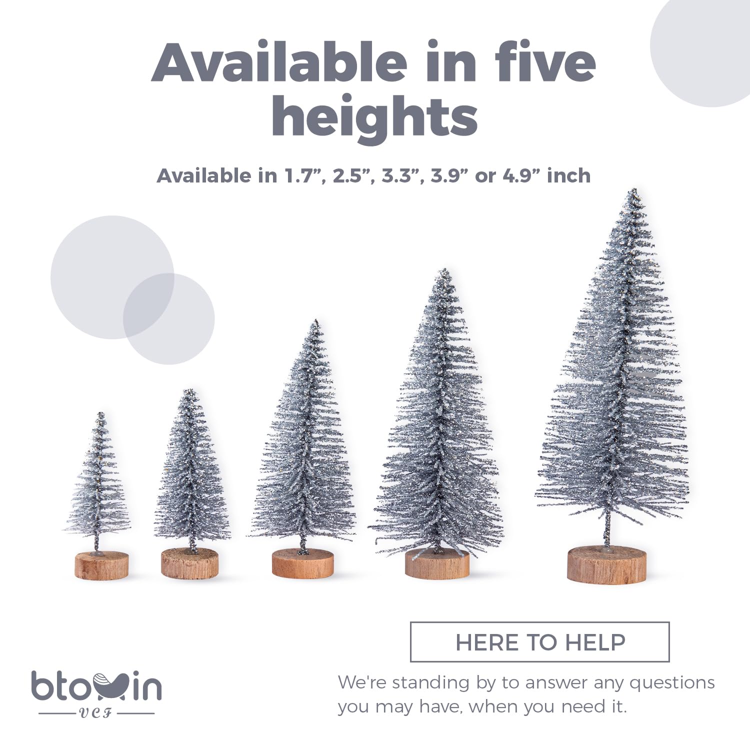 Btowin VCF 20 Pcs Mini Christmas Trees - Image 4