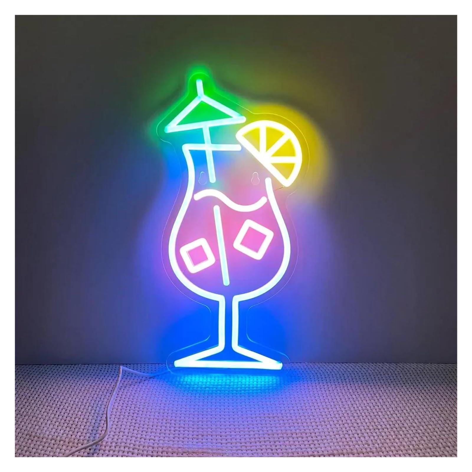 LEMST Signs Lamp Cocktail Neon Sign Pub Bar Neon Signs Neon Wall Art, Home Bar Decor,Dinning Room Neon Sign 40cmx20cm
