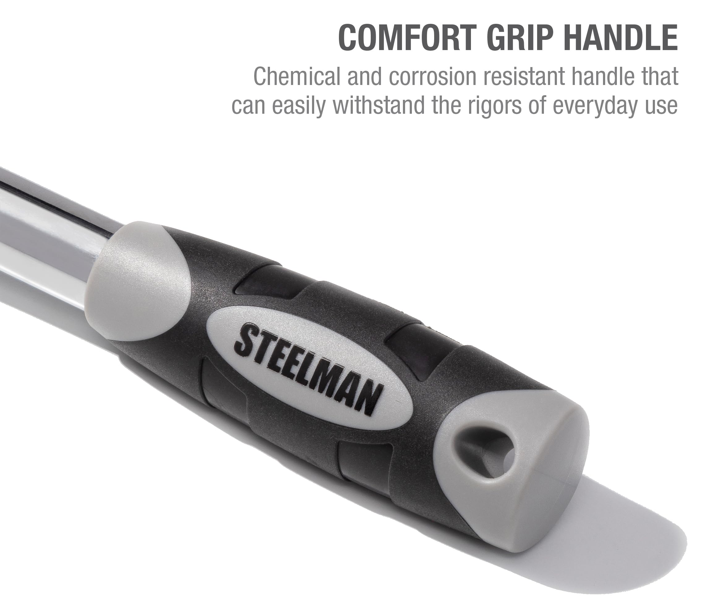 Steelman Pro 72-zębowy wysuwany zestaw narzędzi z grzechotką, 3-częściowy (napędy 1/4, 3/8 i 1/2 cala), stal chromowo-wanadowa, głowica zginana 180 stopni, idealna dla mechaników