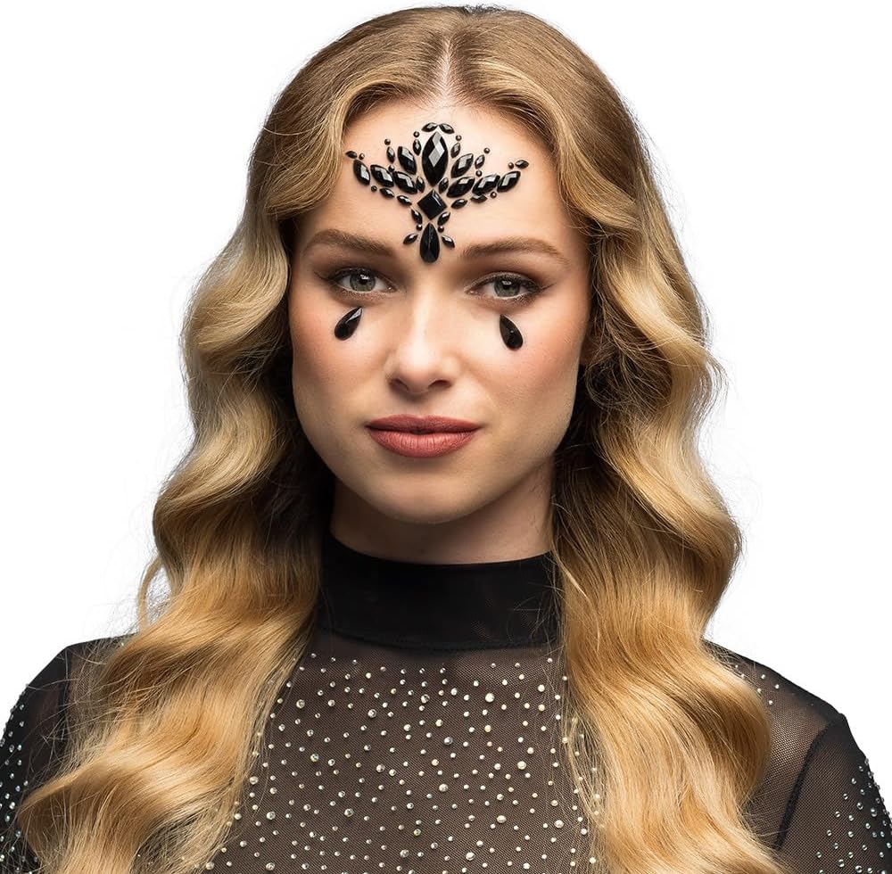 Boland 3 Pieces Body Jewellery, Self-Adhesive, Face and Body Jewellery, Carnival, Makeup, Festival