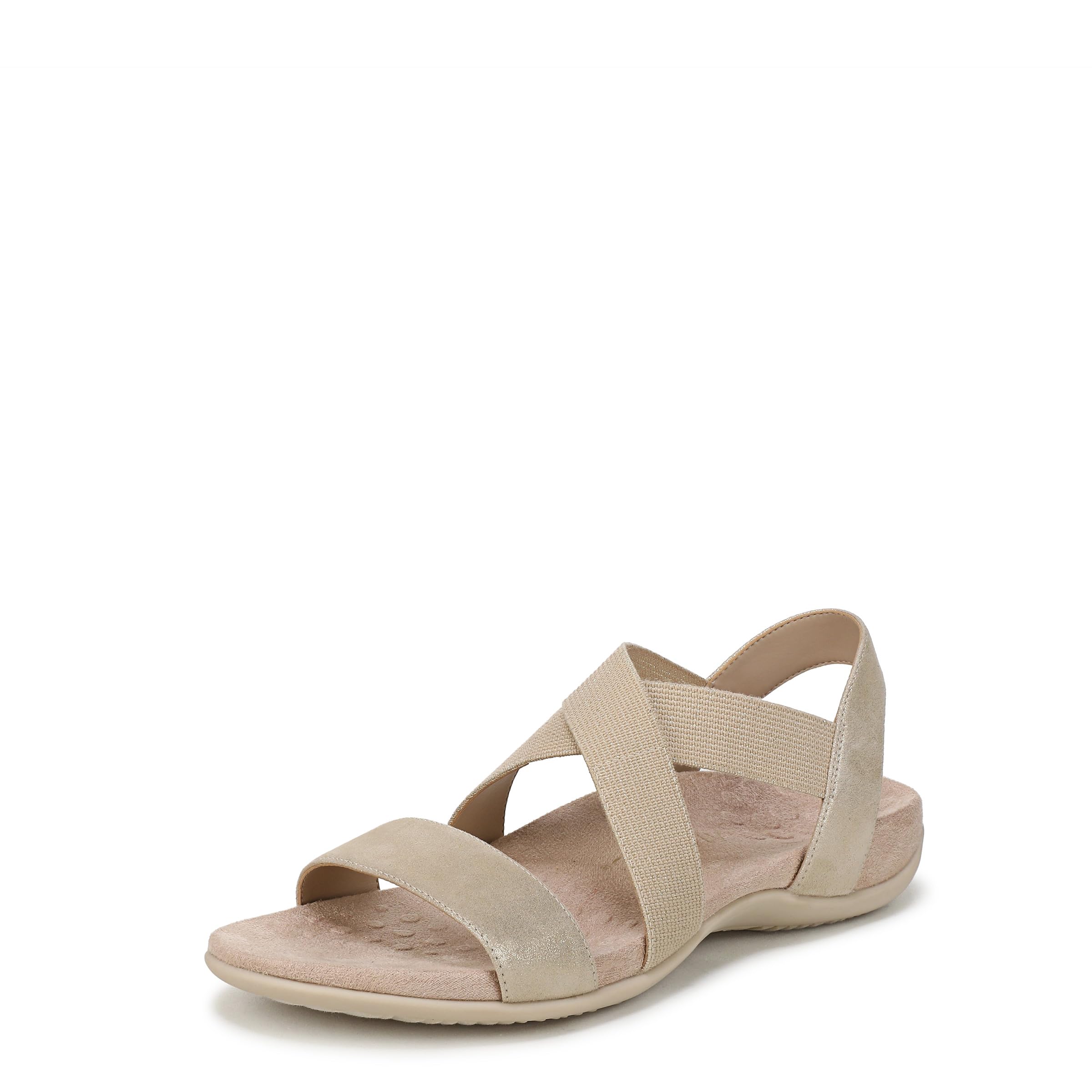 Vionic Women's Raina Flat Sandals, Gold Leather, Medium Fit, UK 7