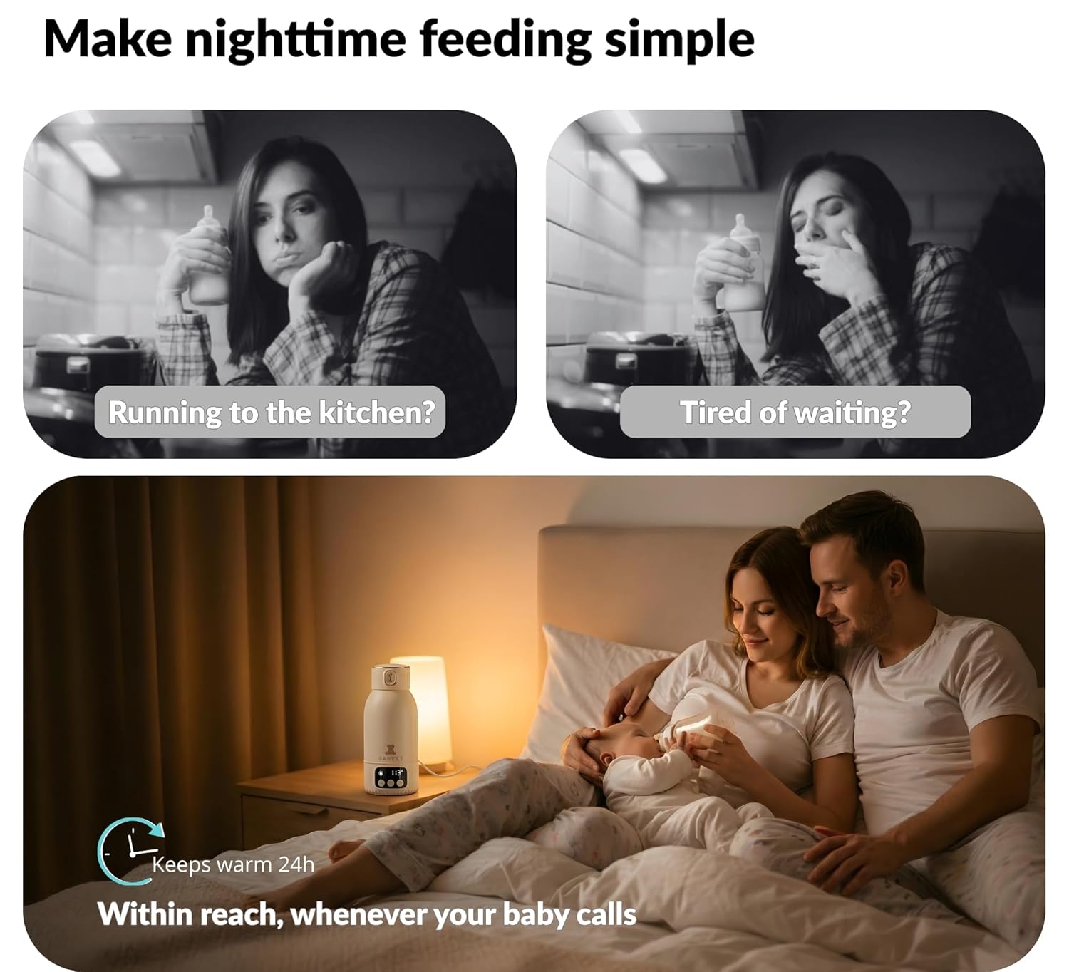 Portable Bottle Warmer 17oz – Baby Bottle Warmer for Breast Milk & Formula, Fast Heating with Smart Temperature Control, Long Battery Life, Cordless for Travel, Car & Outdoor Baby Feeding - Image 4