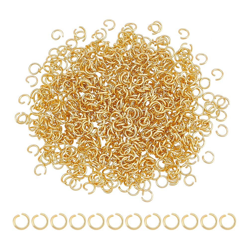 100 Gold 4mm Stainless Steel Jump Rings – Jewelry Findings, Open Connectors 12 thumbnail image