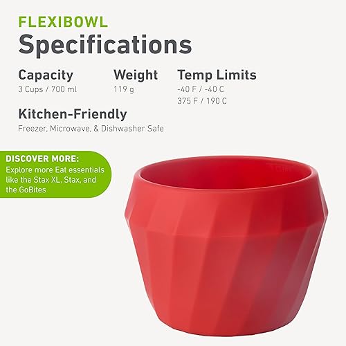 Miniatura 10 de humangear Flexibowl  Cuenco convertible para acampar  Sobre la marcha  Plegable y fácil de limpiar, naranja