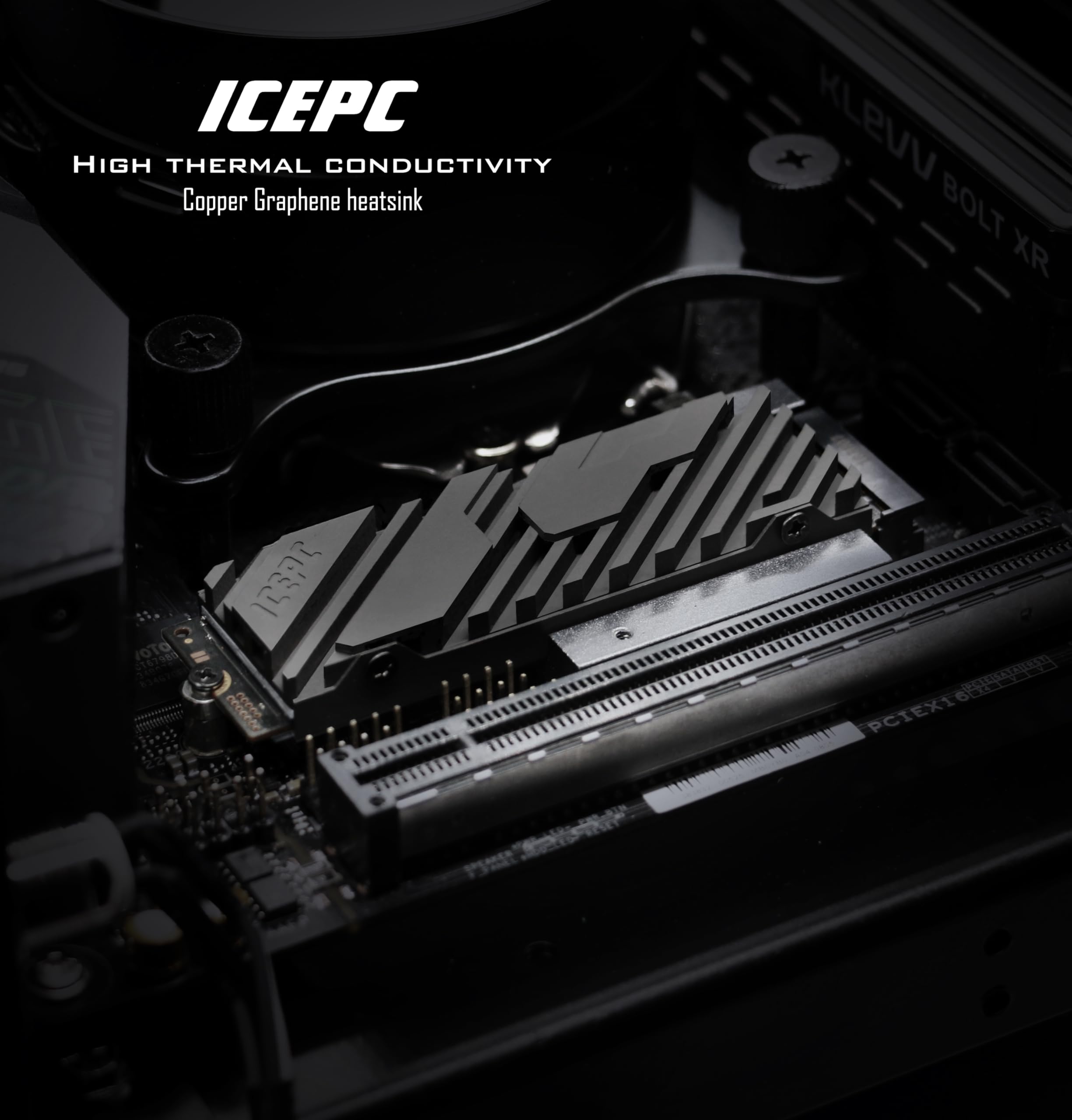 M.2 NVME SSD 2242 - Disipador de calor de cobre y grafeno con almohadilla de silicona térmica de cubierta completa y eficiente radiador