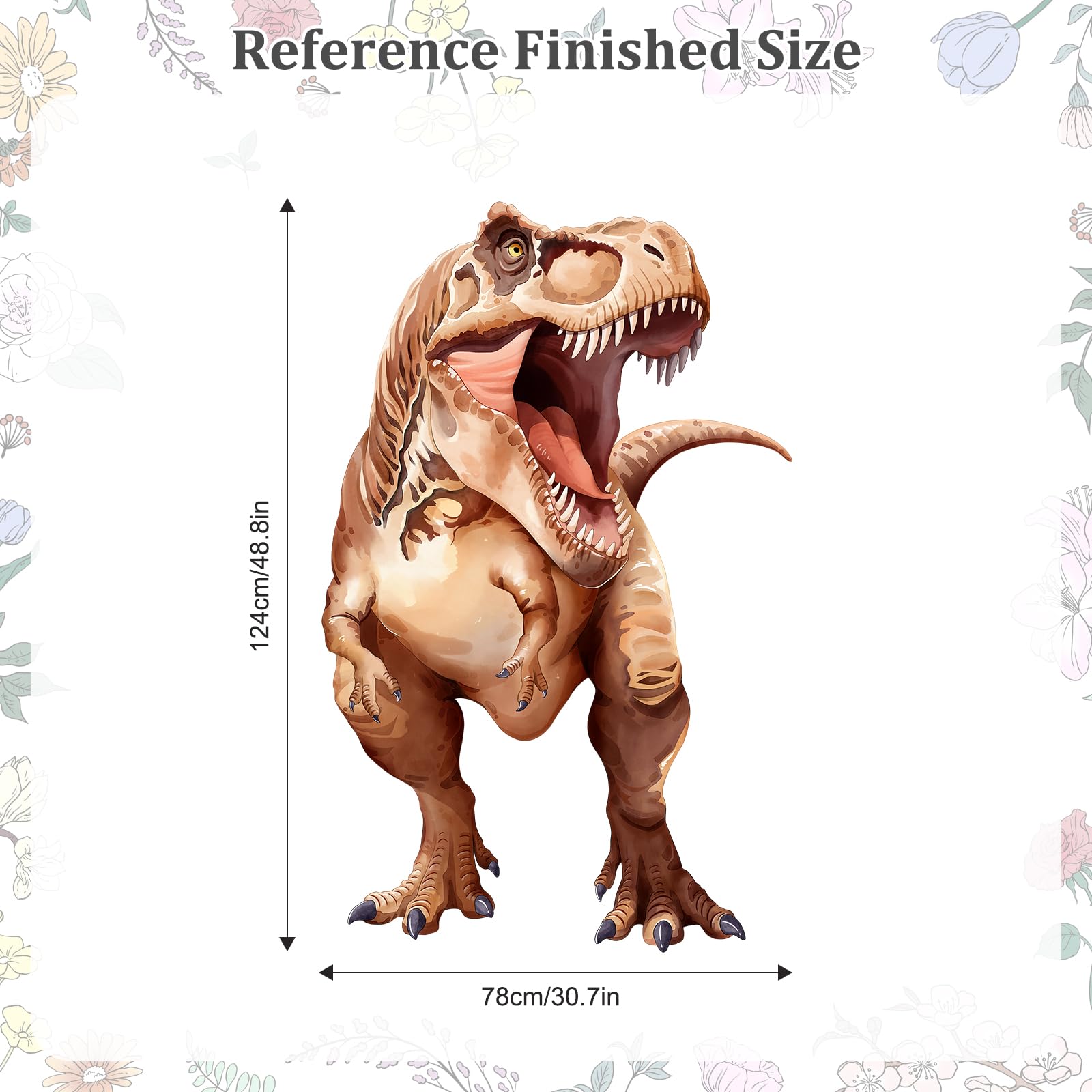 Stickers Muraux Dinosaures – Triceratops Et T-Rex Géants Pour Chambre - 6