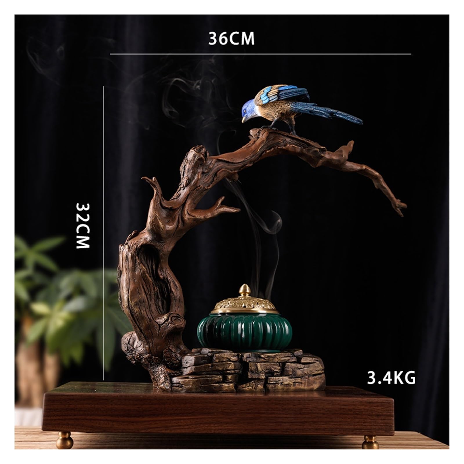 Home Decor Statues Desktop Alle Kupferverzierungen Haus im Innenraum Wohnzimmer Eingang kreative Dekorationen Weihrauch Brenner Kupferhandwerk Desktop -Figuren (a)