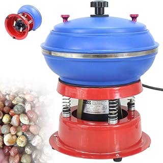 Electric Vibrating Polisher Kit, Professional Rock Tumbler for Jewelry Grinding and Polishing, Machine with Strong Load Capac