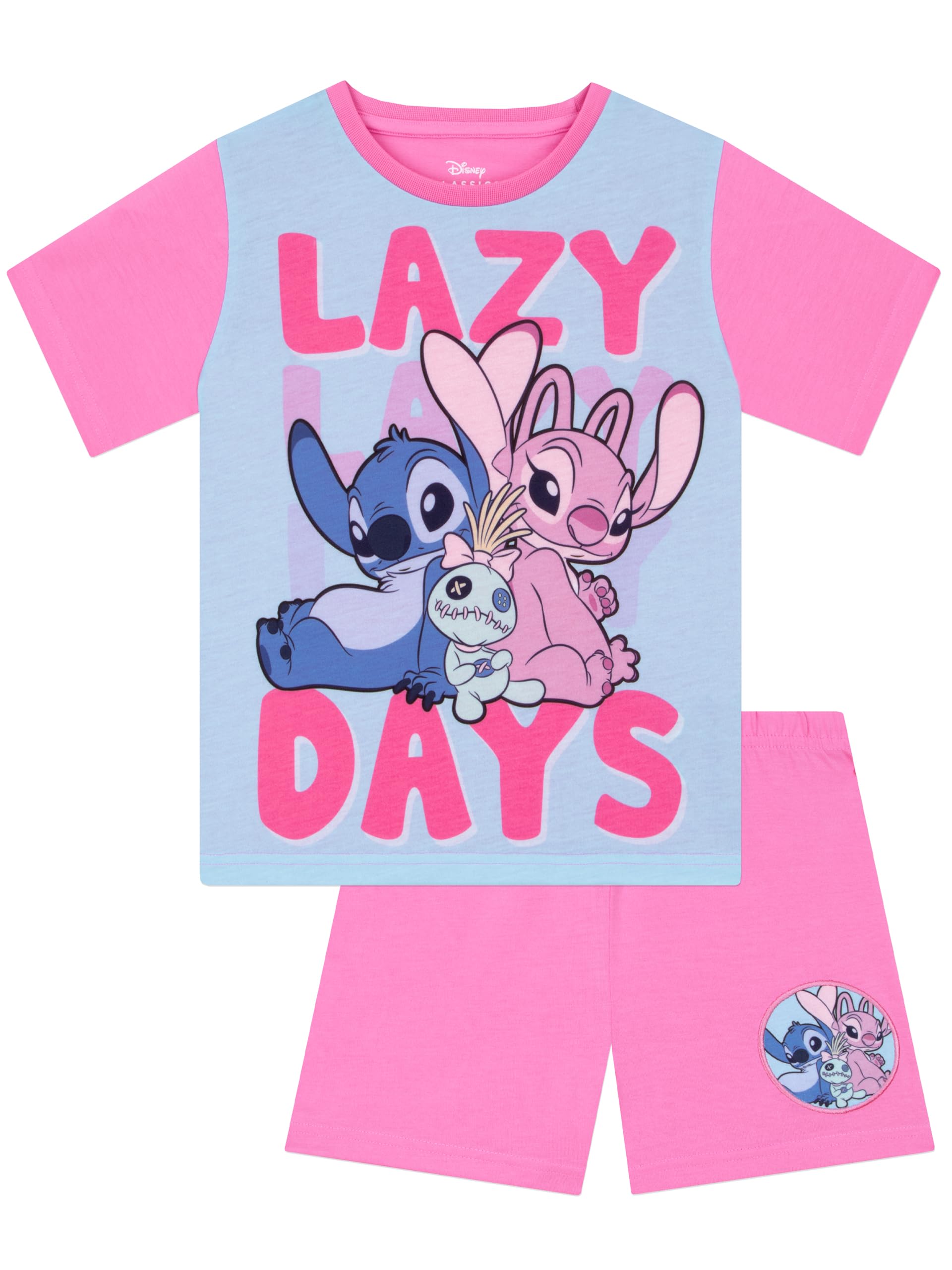 Disney Lilo I Stitch Piżama Dziewczęca, Urocza Piżamas Stitch, Krótki Rękaw, Letnia Piżama Dla Dzieci