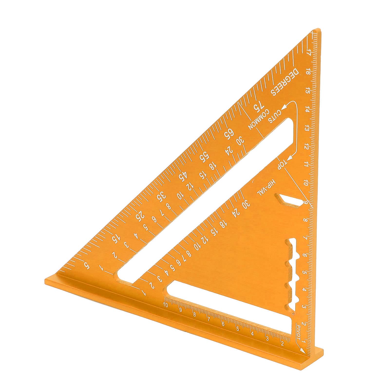 MRKU Triángulo para Trabajar la Madera, escuadra de aleación de Aluminio para Vigas, triángulo de Escala Transparente con Pintura electroforética.