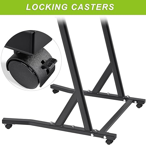 Miniatura 5 de SELEWARE Escritorio de entrenamiento de bicicleta, escritorio de ciclismo, estación de trabajo portátil, escritorio de pie con construcción