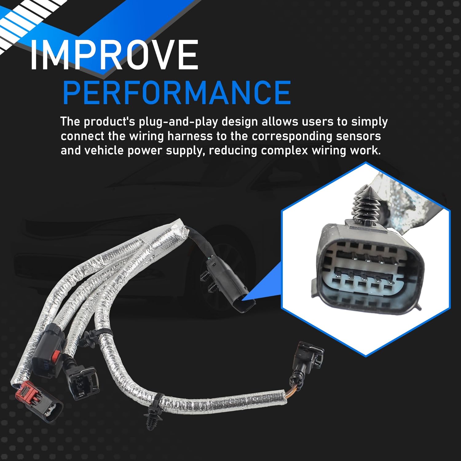 Knock Oil Pressure Temp Sensor Wiring Compatible with 2011-2016 Chrysler Town & Country Dodge Avenger Challenger Charger Durango Jeep Cherokee Ram Replaces 5148105AH 05148105AH 5148105AA