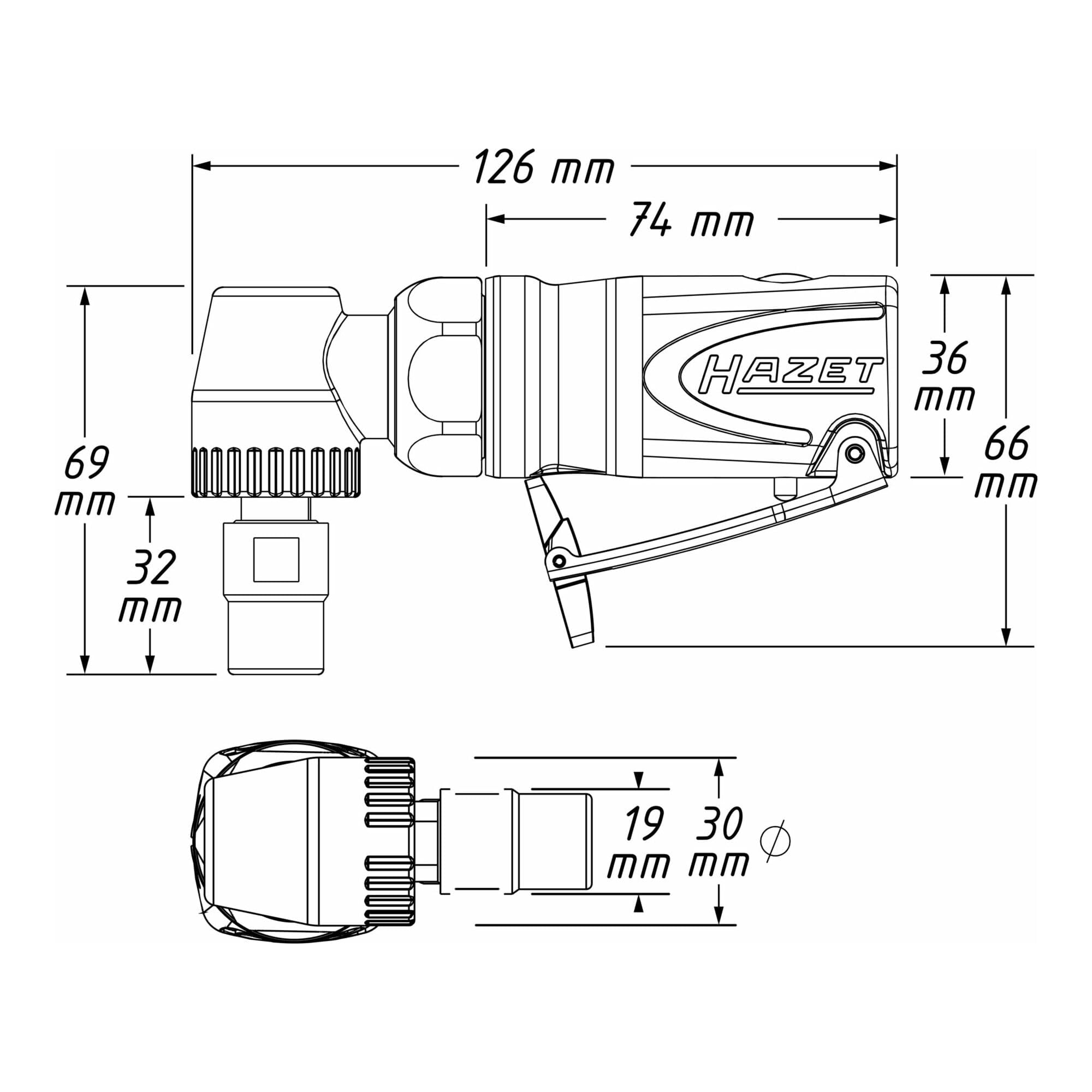 HAZET 9032M-5 - Mini amoladora angular