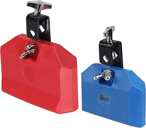 Yibuy 2 piezas de plástico percusión tambor Jam Block Kit de instrumentos musicales aplicables a todo tipo de bastidores de fregado y soportes de
