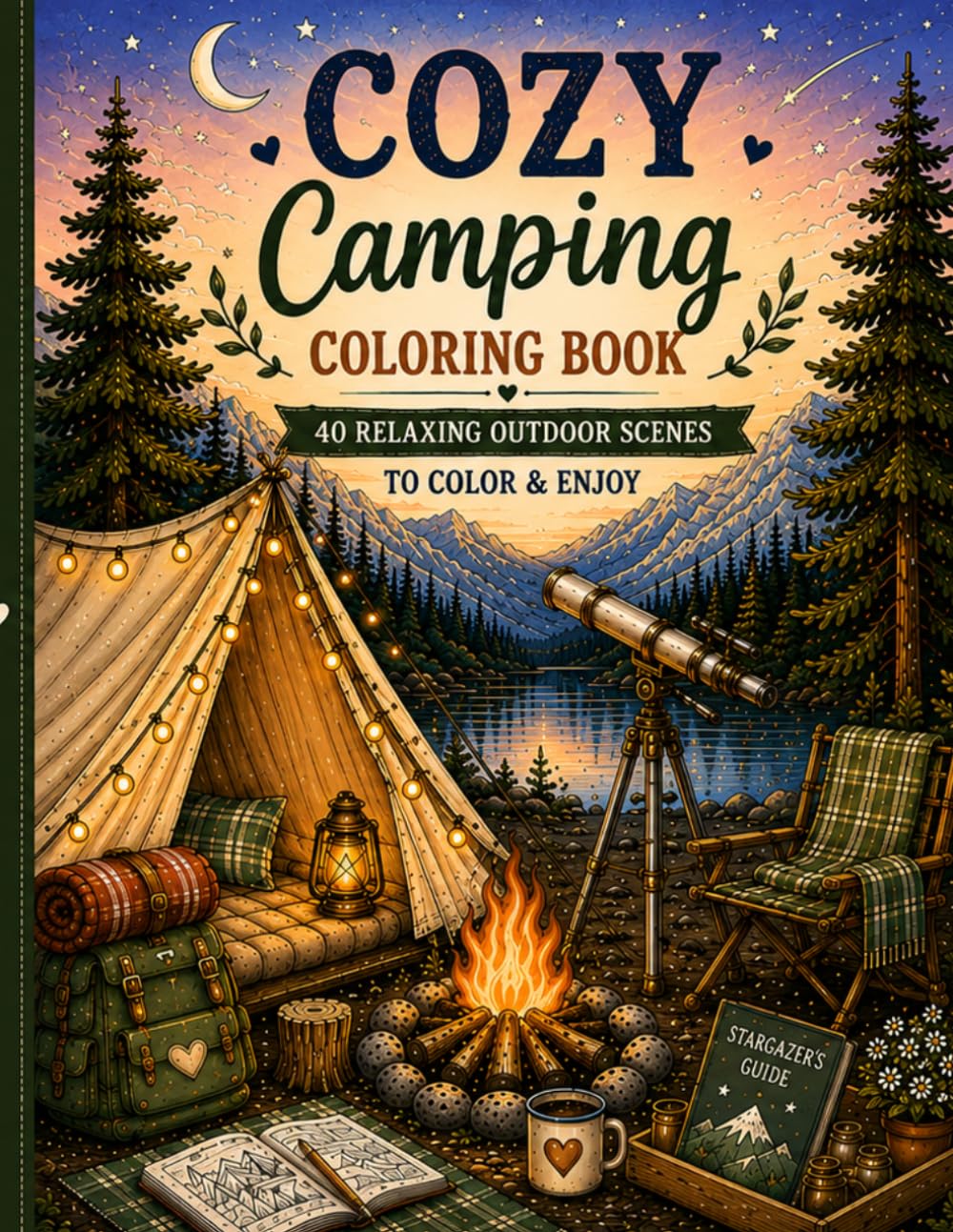 Cozy Camping Coloring Book: Fun Outdoor Adventures, Forest Animals & Relaxing Nature Scenes for Kids