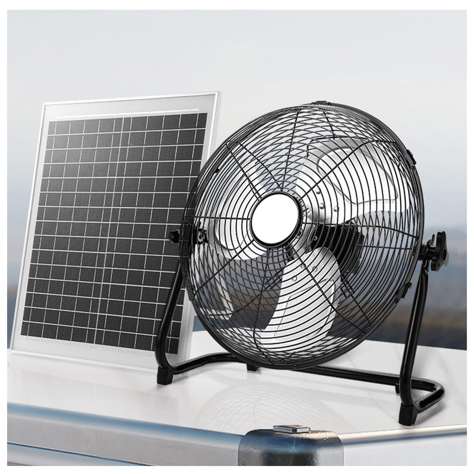 Ventilateur solaire portable de 20 000 mAh avec 12 vitesses de ventilation