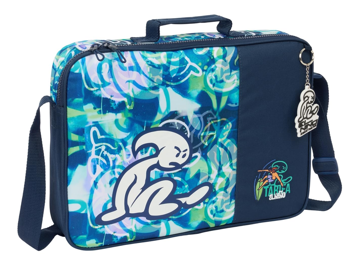 Safta EL NIÑO KOOK - Extra School Wallet, Pencil Case, Shoulder Bag, Comfortable and Versatile, Quality and Resistance, 38 x 6 x 28 cm, navy, M, Casual