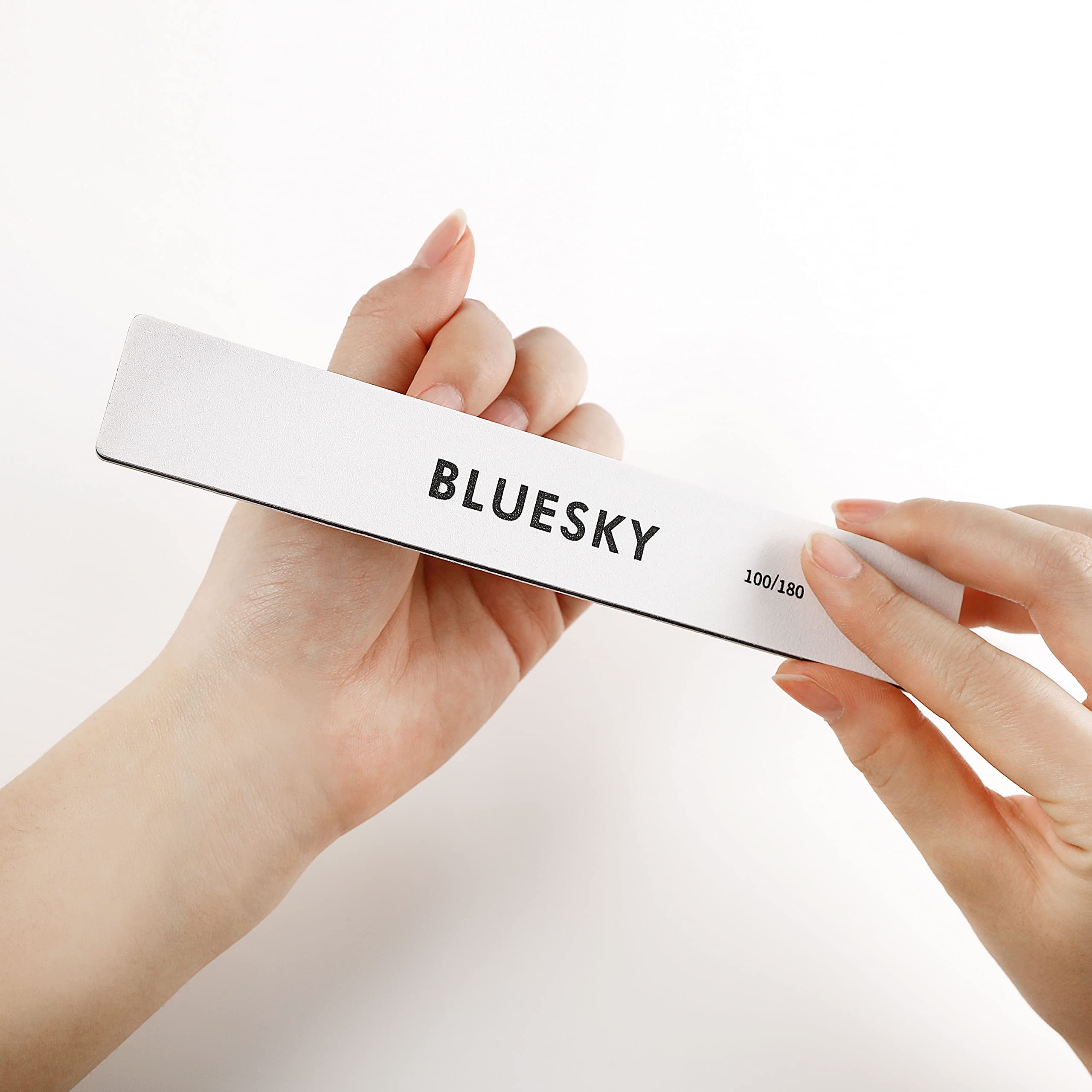 Bluesky Essentials - Kit per unghie in gel con organizer/custodia, mini lampada per unghie, base e top coat, smalto gel rosa muschio, lima e tampone, bastoncini per cuticole, salviette detergenti,