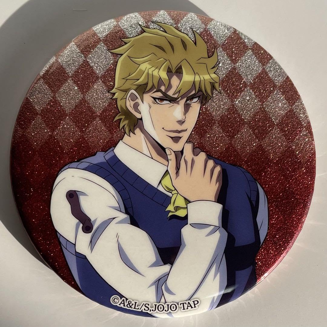 ジョジョ ワールドQ　缶バッジ　ディオ・ブランドー Amazon.co.jp: ジョジョ ワールドQ 75mmグリッター缶バッジ ディオ