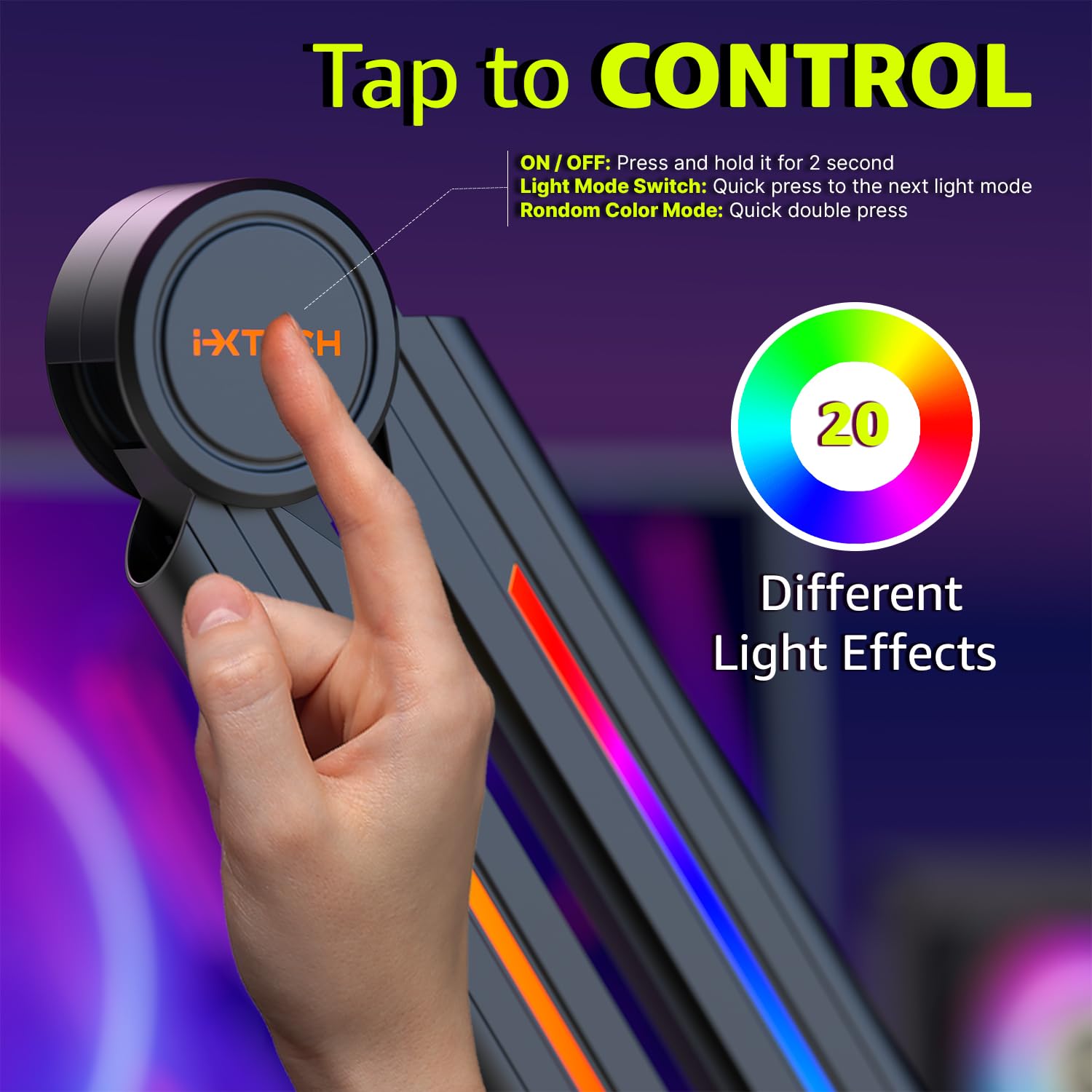 IXTECH Brazo de micrófono RGB de perfil alto, soporte de micrófono de brazo superior para escritorio, soporte de micrófono ajustable con soporte de escritorio, brazo de micrófono para transmisión en