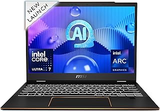 MSI Summit 13 AI Evo, Intel 1st Gen. Ultra 5 125H,Built-in AI, 34CM FHD+ Laptop(16GB/1TB NVMe SSD/Windows 11 Home/Intel Ar...