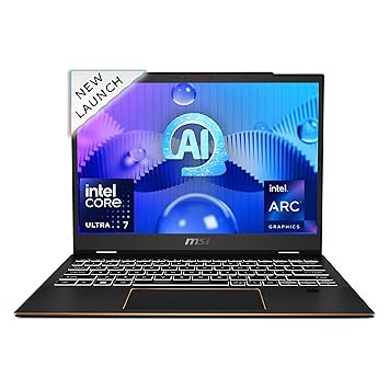 MSI Summit 13 AI Evo, Intel 1st Gen. Ultra 5 125H,Built-in AI, 34CM FHD+ Laptop(16GB/1TB NVMe SSD/Windows 11 Home/Intel Arc/Ink Black/1.39Kg), A1MTG-040IN