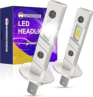 2023 Upgraded H1 Led Headlight Bulb 1:1 Mini Size 6500K White Fanless Wireless Plug and Play No Adapter Required LED Conversion Kits Hi/Lo Beam Fog Light Pack of 2