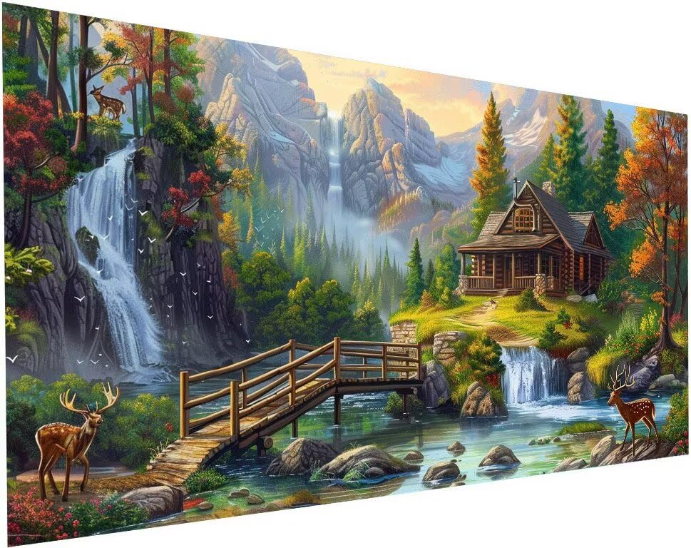 Broderie diamant kit complet cerf pour décorer votre chambre parentale