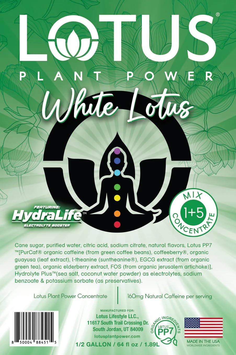 Lotus Energy Drink Concentrate 64 fl oz (White) Pack of 2