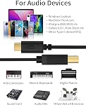 CableCreation USB B to USB C Printer Cable 6.6FT, Type B to Type C Printer Cord for MacBook Pro, Air, MIDI Cable for Yamaha Casio Digital Piano, MIDI Keyboard, DJ Controller, DAC to iPad - 2M, Black