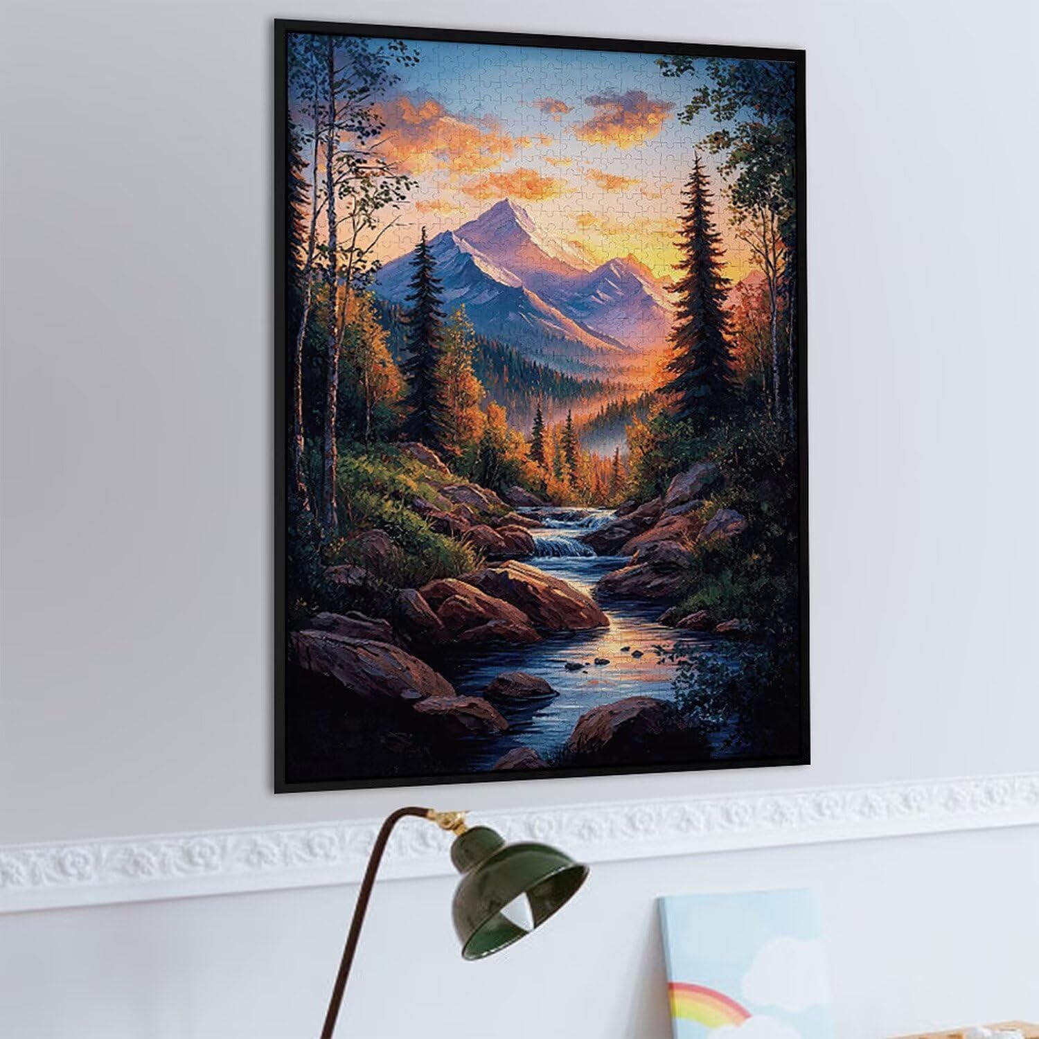 1000 sztuk puzzli, górska rzeka 1000 sztuk puzzli dla dorosłych, prezent rocznicowy, prezent świąteczny, dekoracja domu, zapobieganie degeneracji mózgu u osób starszych v-760