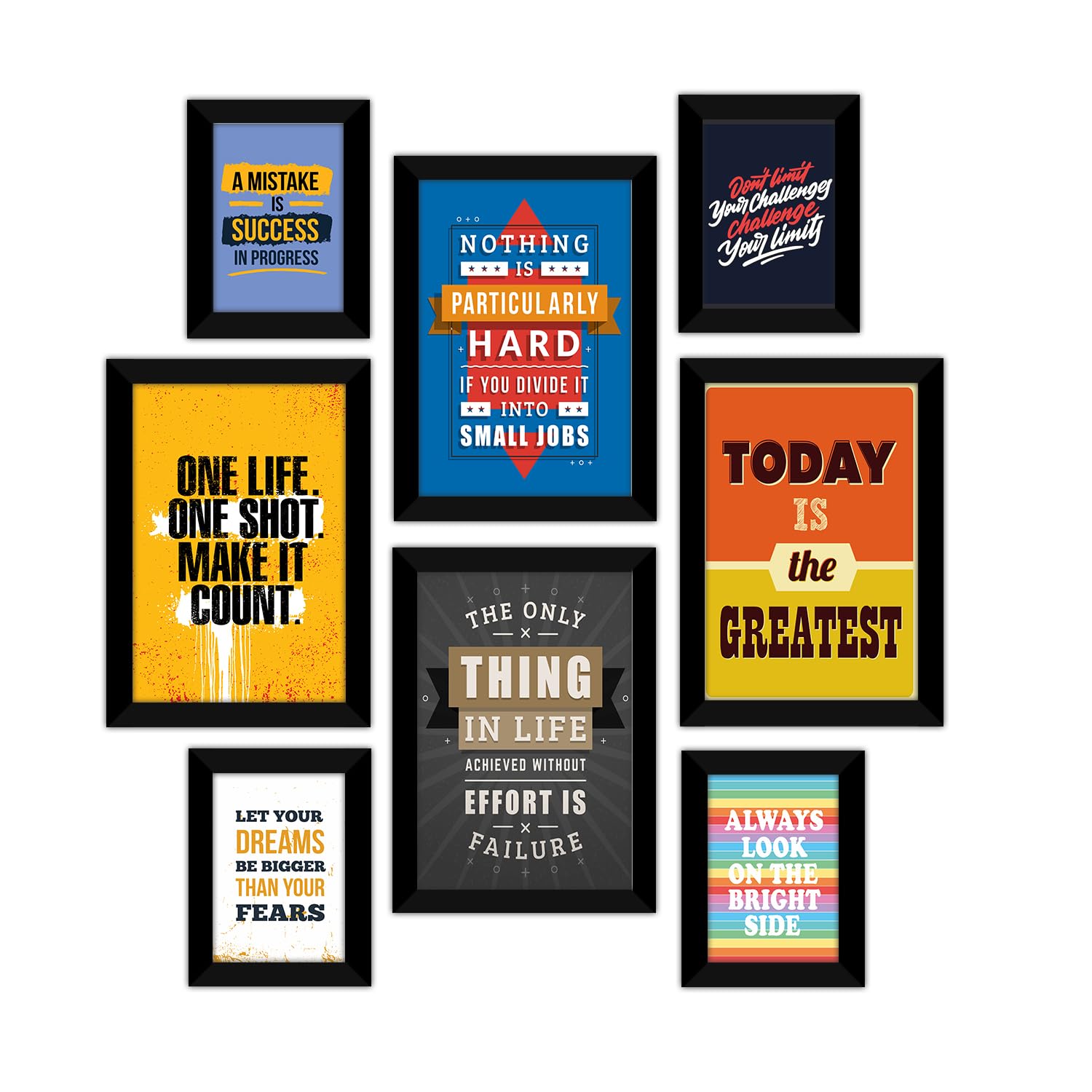 PAPER PLANE DESIGN Inspirational Framed Posters - Motivational Quotes Wall Frames For Office and Study Room Home Décor Multicolour (Set of 8) (B0DCK7QT3Q) Amazon Price History, Amazon Price Tracker
