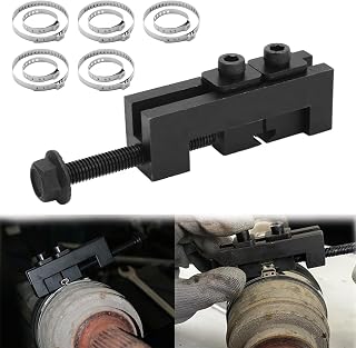 CV Boot Clamp Pliers Tool, Drive Shaft CV Axle Boot Clamps Removal and Expander Tool with 10 PCS 304 Stainless Steel Single Ear Hose Clamp Compatible with Toyota Lexus etc 09521-24010