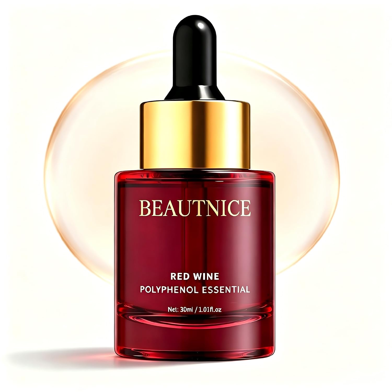 Red Wine Facial Oil Serum for Dry Skin, Face Oil with Grape Seed Oil, Sea Buckthorn & Vitamin C Derivative, Moisturizing Glow Oil for Soft Radiant Looking Skin, 1.01 Fl Oz